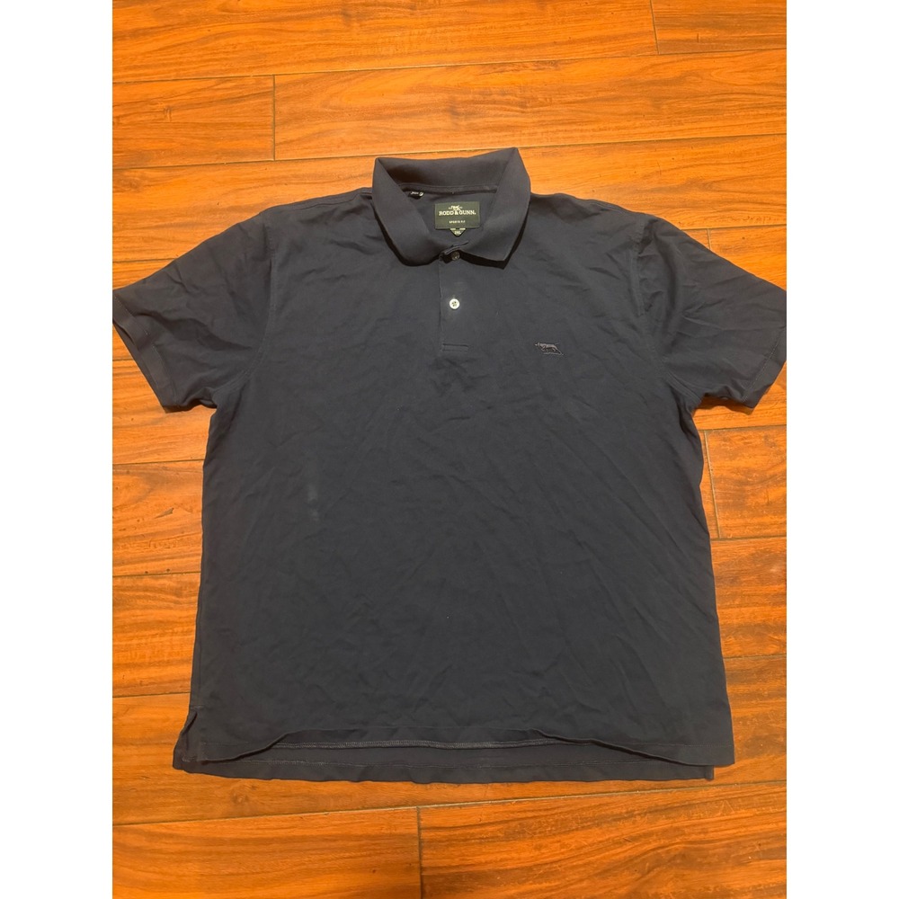 Rodd & Gunn Mens Sports Fit Polo‎ Shirt Navy Blue Cotton Short Sleeve Size 2XL